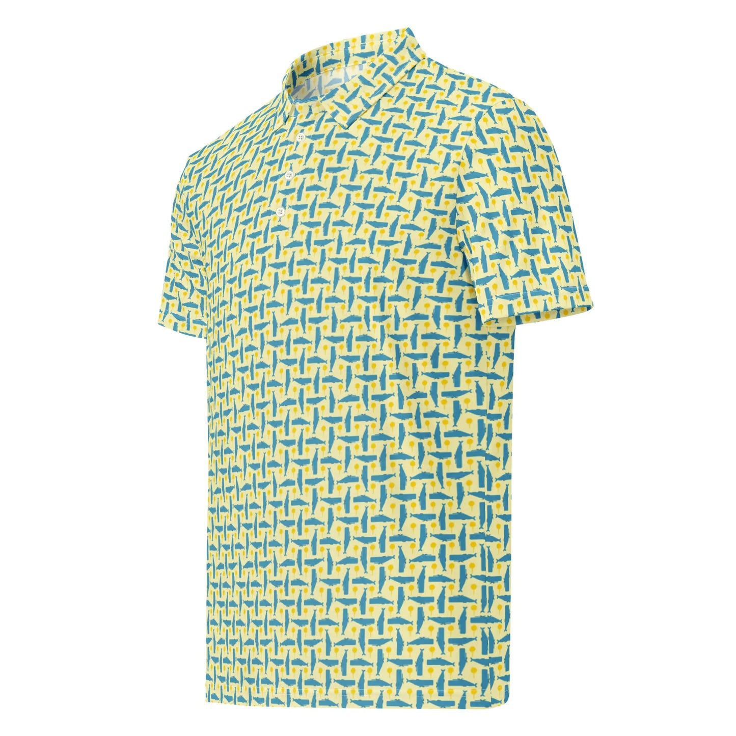 Men’s Golf Slim Polo – Whales & Tees