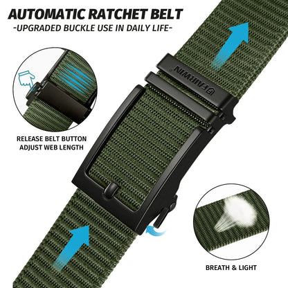 FAIRWIN Automatic Ratchet Web Belt for Men