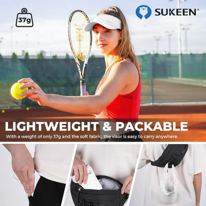 Sukeen Cooling Athletic Visor - Lightweight, Stretchy, Packable