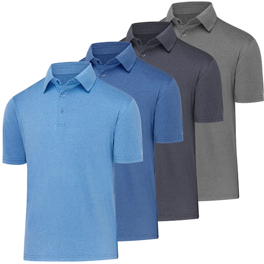 BALENNZ Quick-Dry Men's Golf Polo 4-Pack