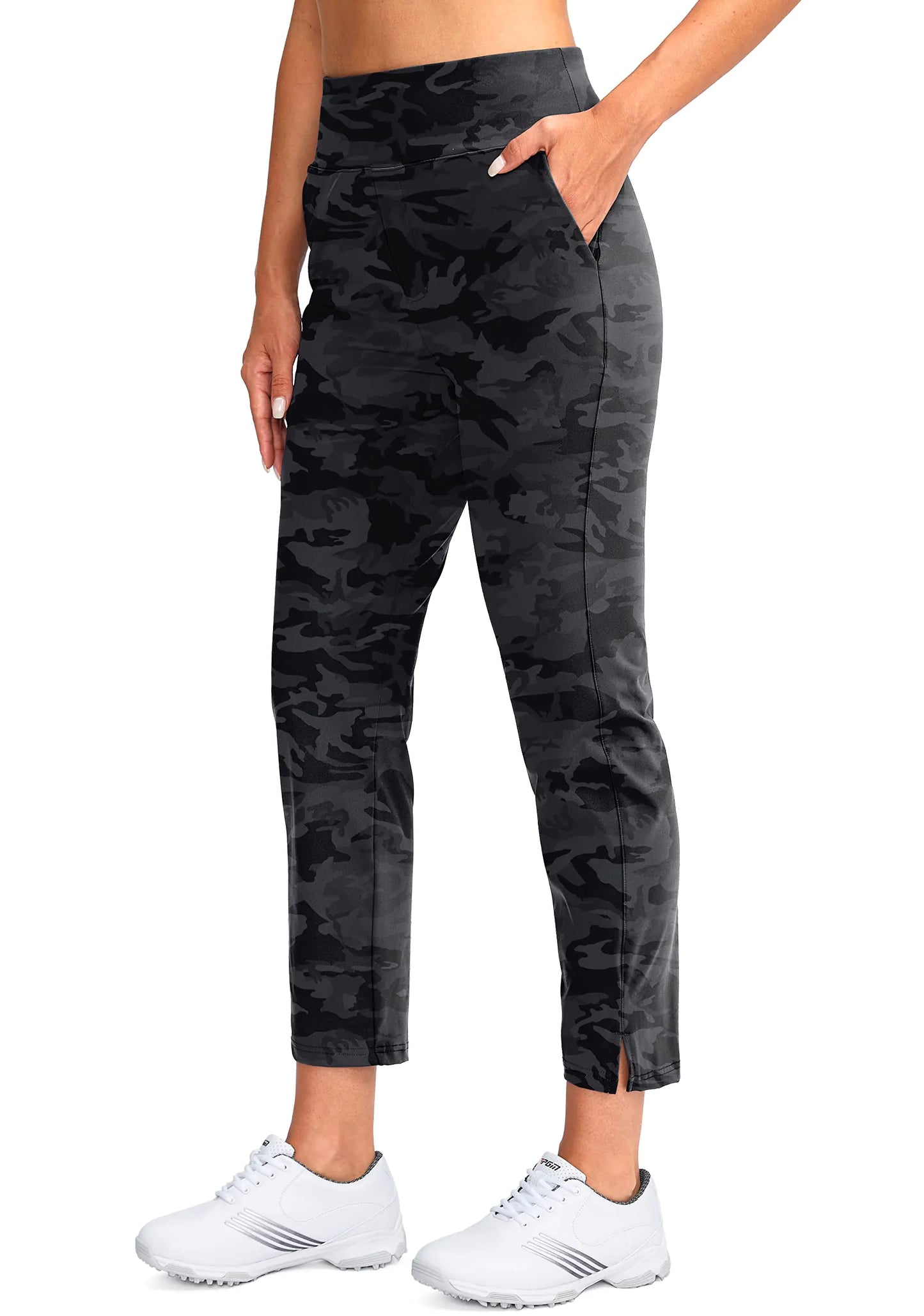 YYV Women's Stretch Ankle Golf Pants with Pockets