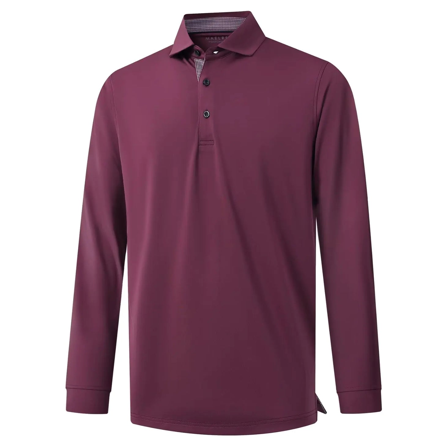 Men's Casual Performance Polo Shirts in Bordeaux Red