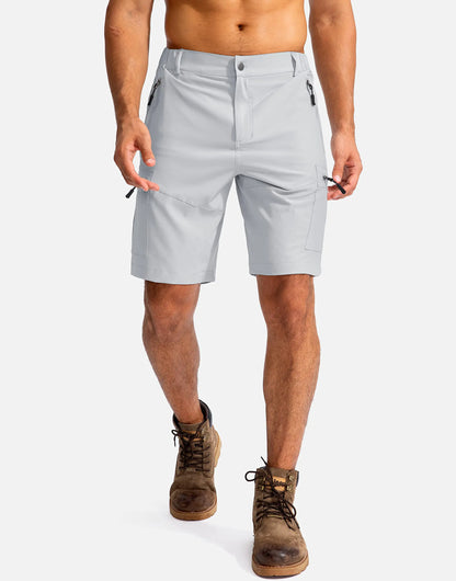 TrekGear Men's 9" Hiking Cargo Shorts with Zip Pockets