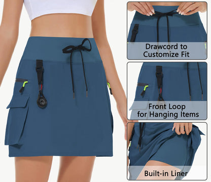 Women's Quick-Dry Hiking Skort with Zip Pockets