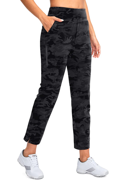 YYV Women's Stretch Ankle Golf Pants with Pockets